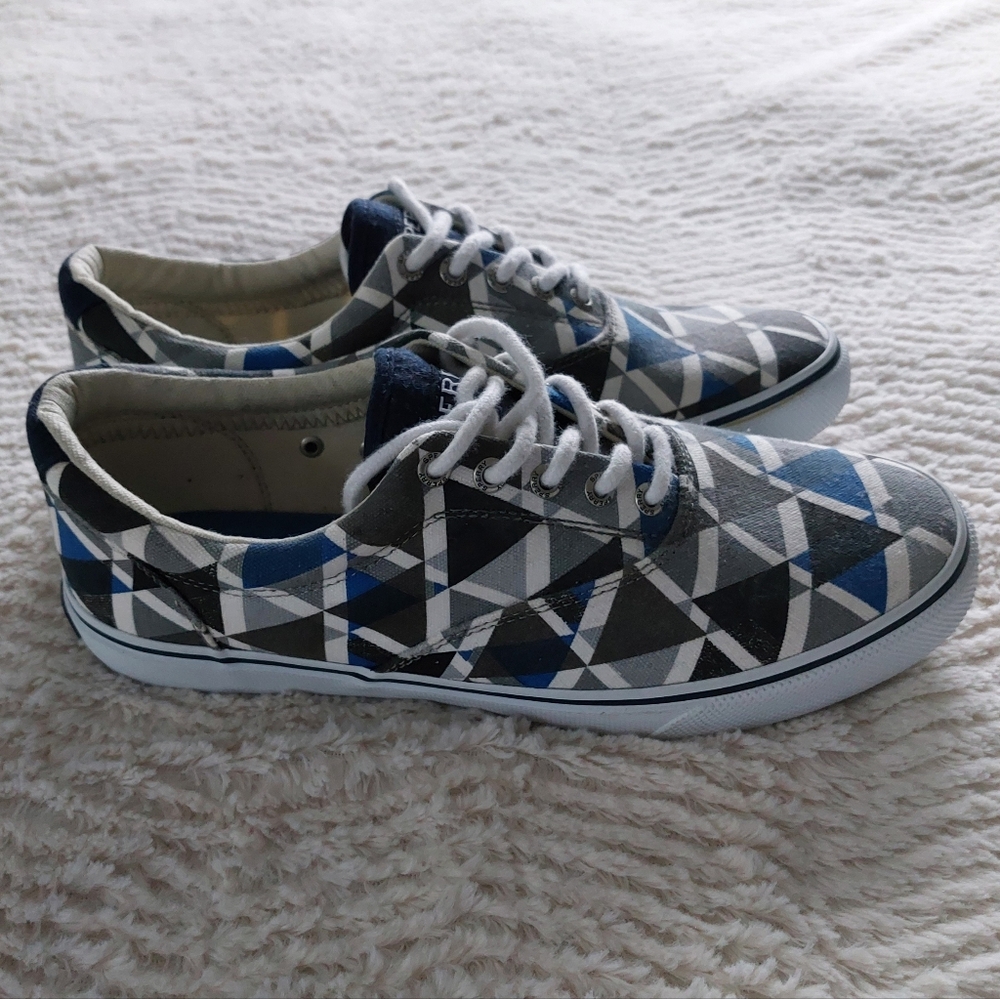 Sperry Topsider Canvas Shoes Geometric NWOT
